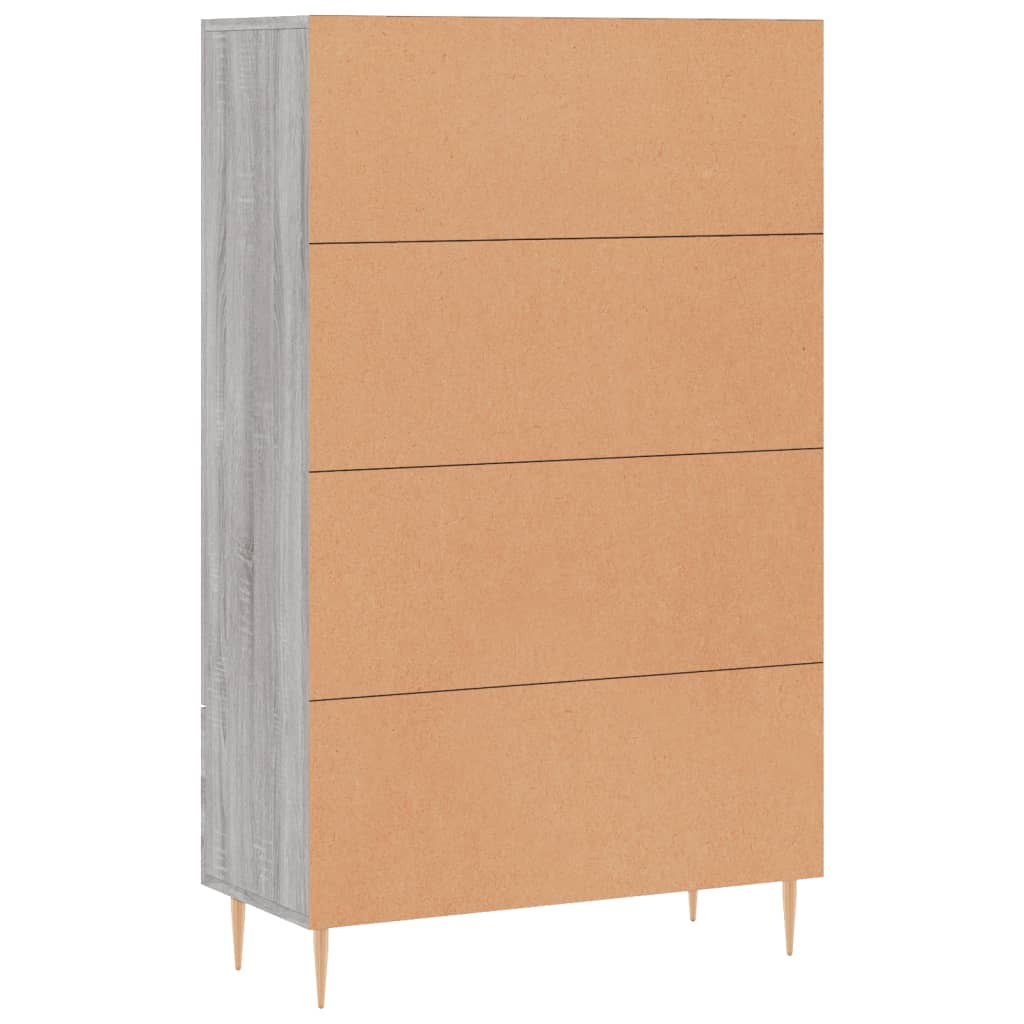 Highboard Grau Sonoma 69,5x31x115 cm Holzwerkstoff