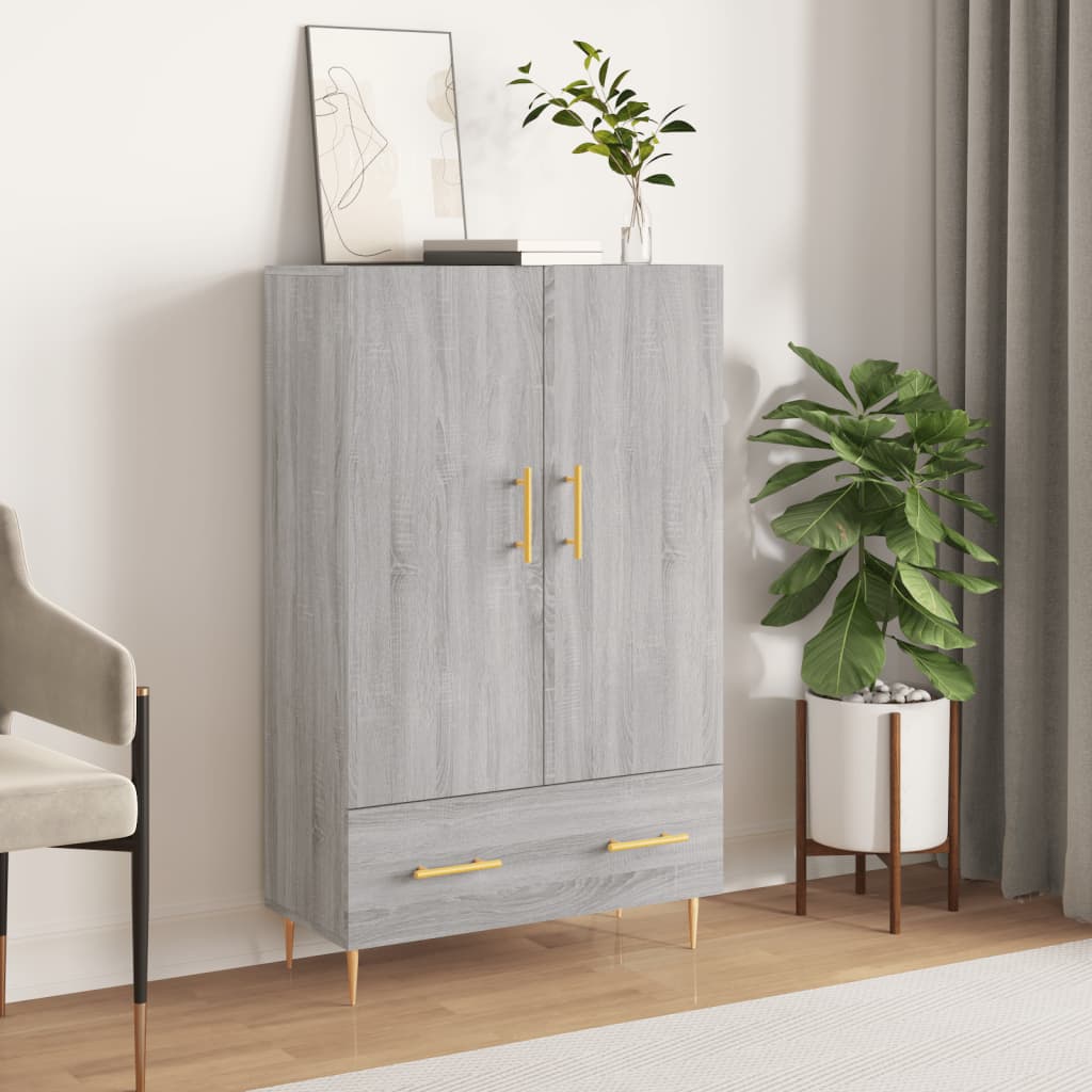 Highboard Grau Sonoma 69,5x31x115 cm Holzwerkstoff