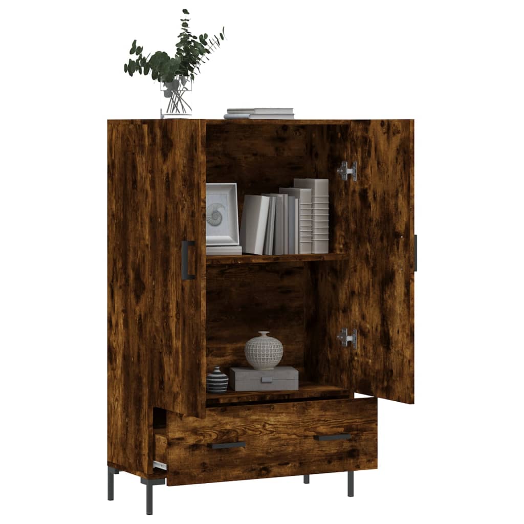 Highboard Räuchereiche 69,5x31x115 cm Holzwerkstoff