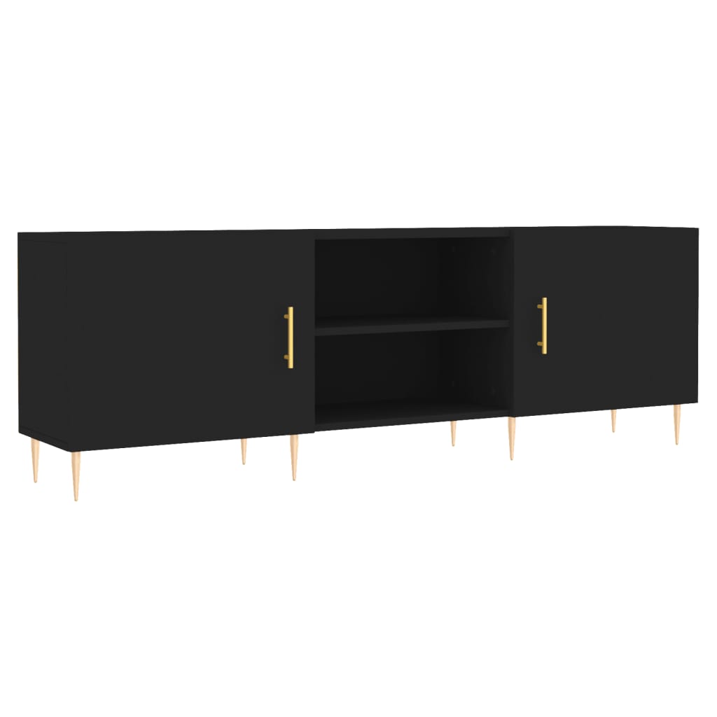 TV-Schrank Schwarz 150x30x50 cm Holzwerkstoff