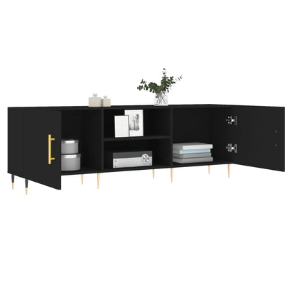 TV-Schrank Schwarz 150x30x50 cm Holzwerkstoff