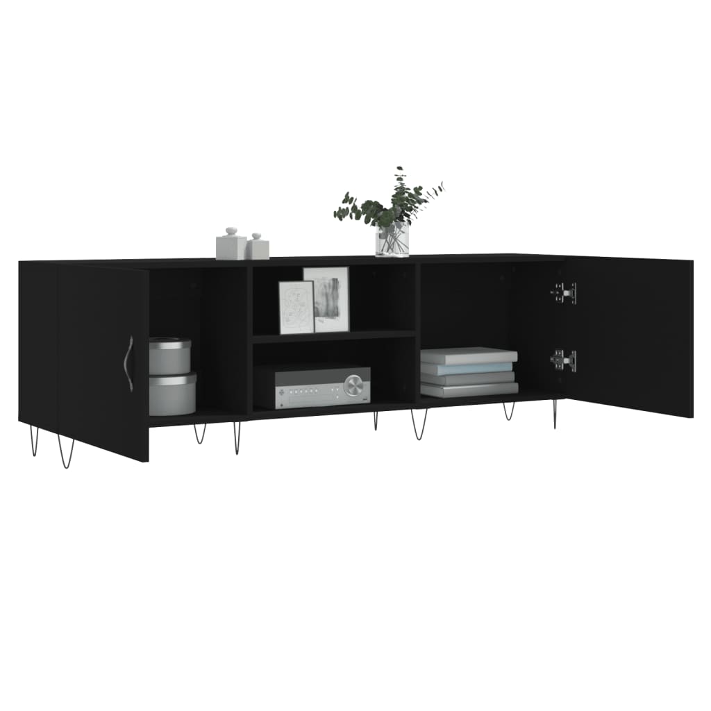 TV-Schrank Schwarz 150x30x50 cm Holzwerkstoff