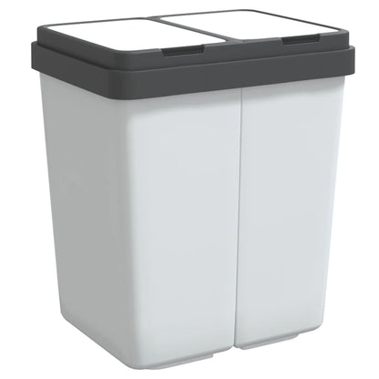 Duo Mülleimer Weiß 2x25 L