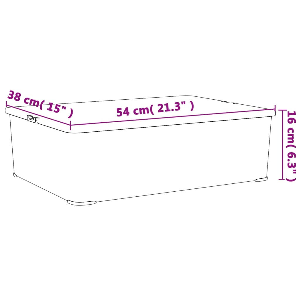 Aufbewahrungsboxen Kunststoff 3 Stk. 25 L Stapelbar