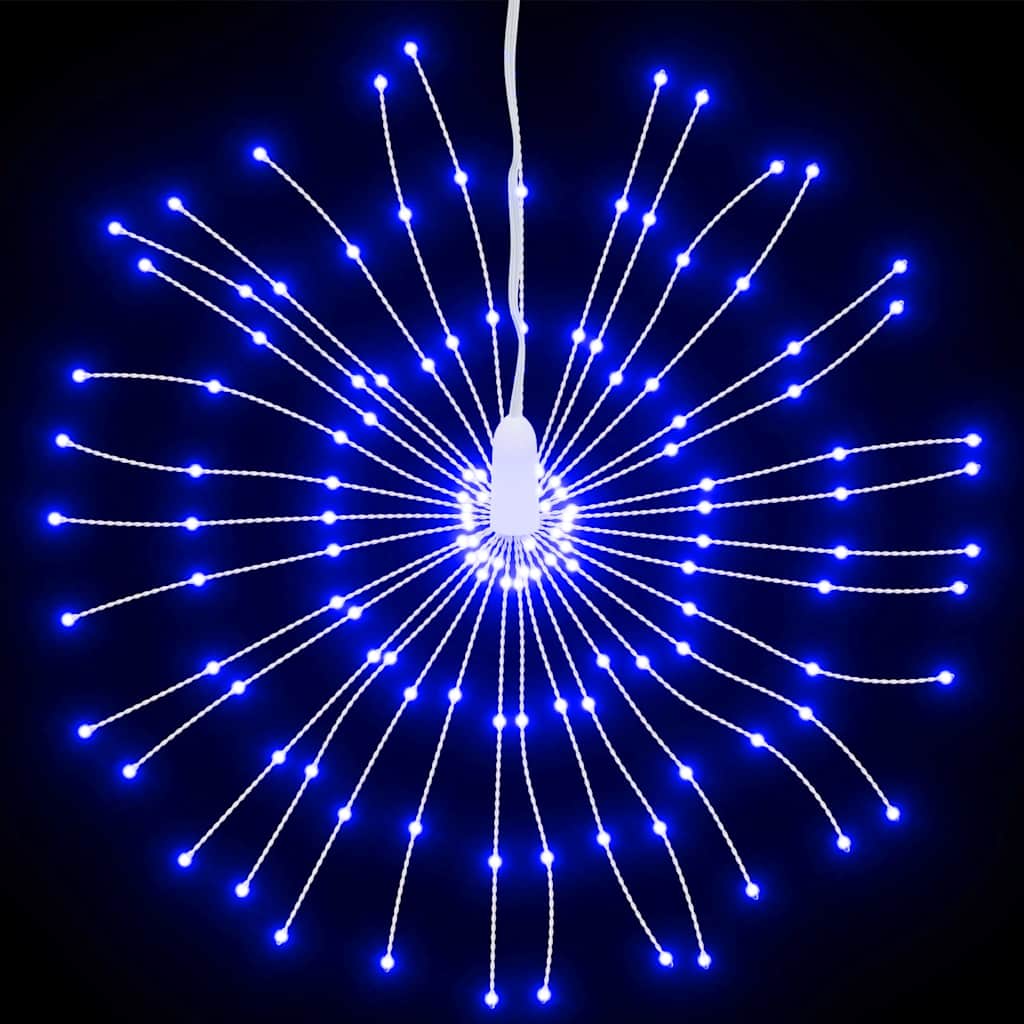 Luci di Natale Fuochi d'artificio 4 pezzi 140 LED Blu 17 cm