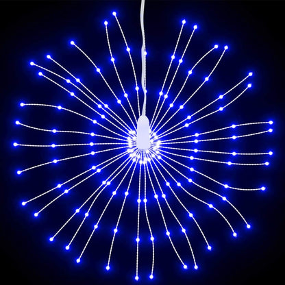 Luci di Natale Fuochi d'artificio 4 pezzi 140 LED Blu 17 cm