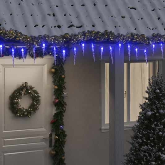 Eiszapfen-Lichterkette 200 LEDs Blau 20 m Acryl PVC