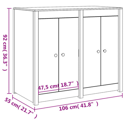 Outdoor-Küchenschrank Massivholz Kiefer