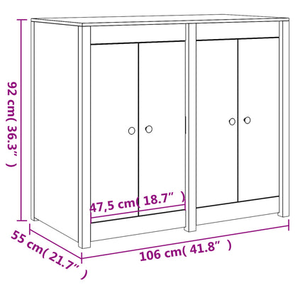 Outdoor-Küchenschrank Weiß Massivholz Kiefer