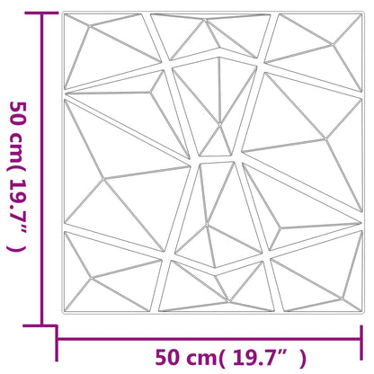 Wandpaneele 24 Stk. Grün 50x50 cm XPS 6 m² Diamant