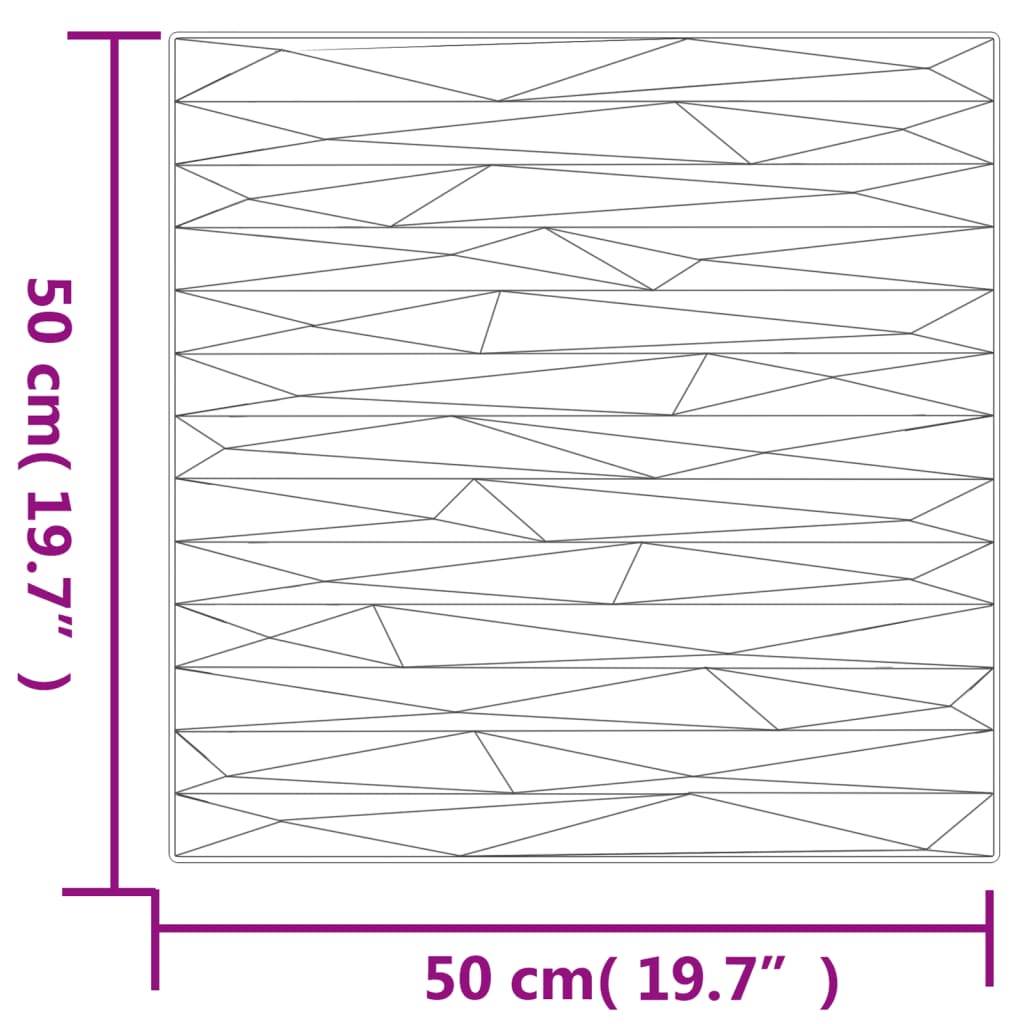 Wandpaneele 12 Stk. Weiß 50x50 cm EPS 3 m² Stein