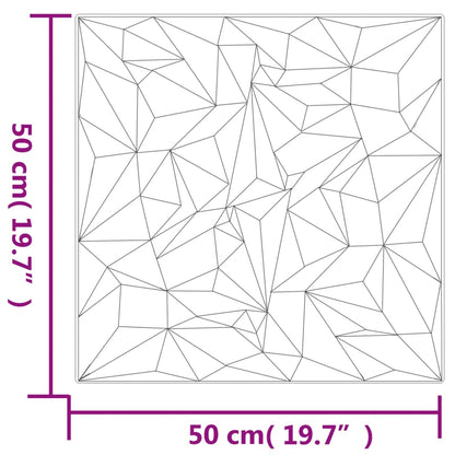 Wandpaneele 12 Stk. Weiß 50x50 cm XPS 3 m² Amethyst