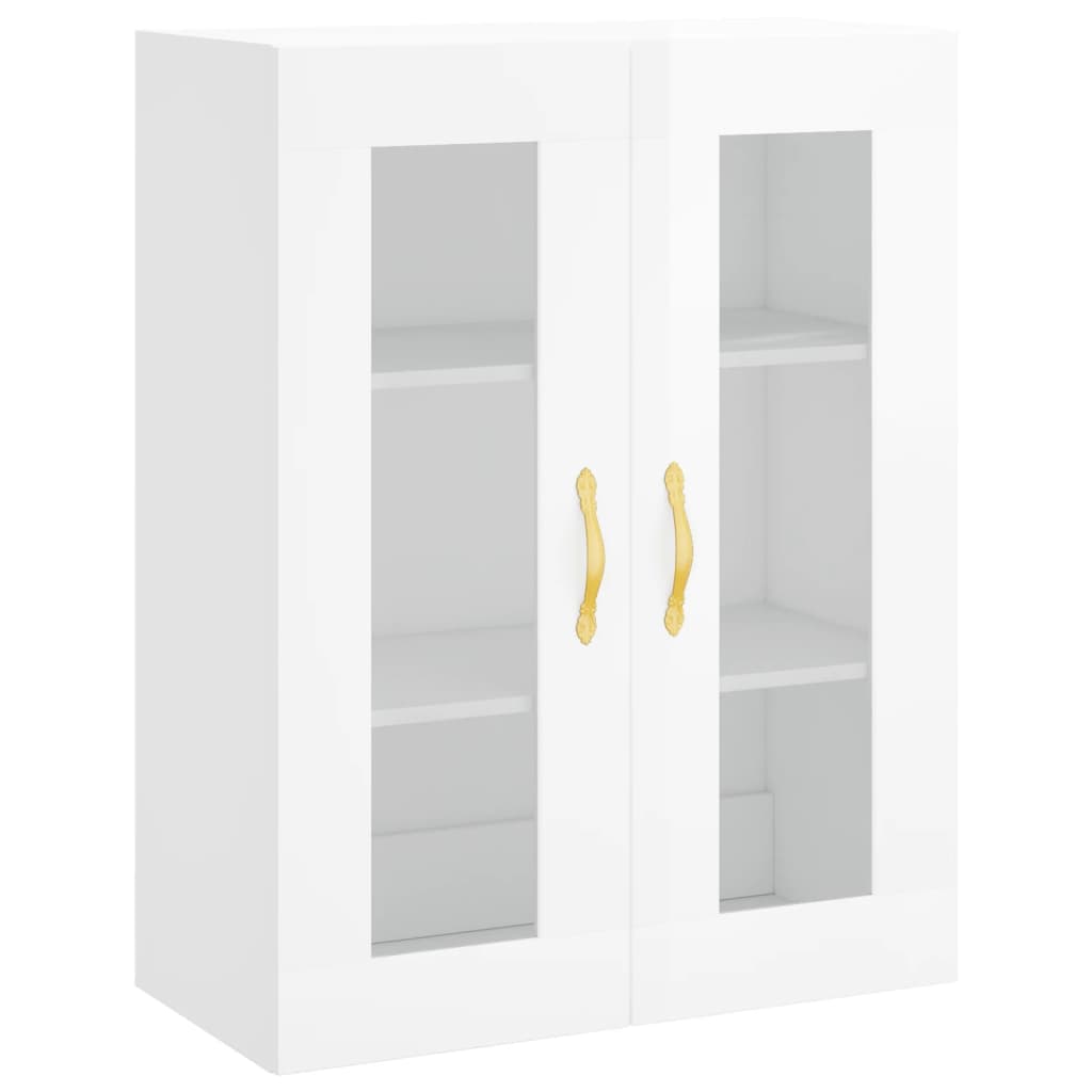 Wandschrank Hochglanz-Weiß 69,5x34x90 cm