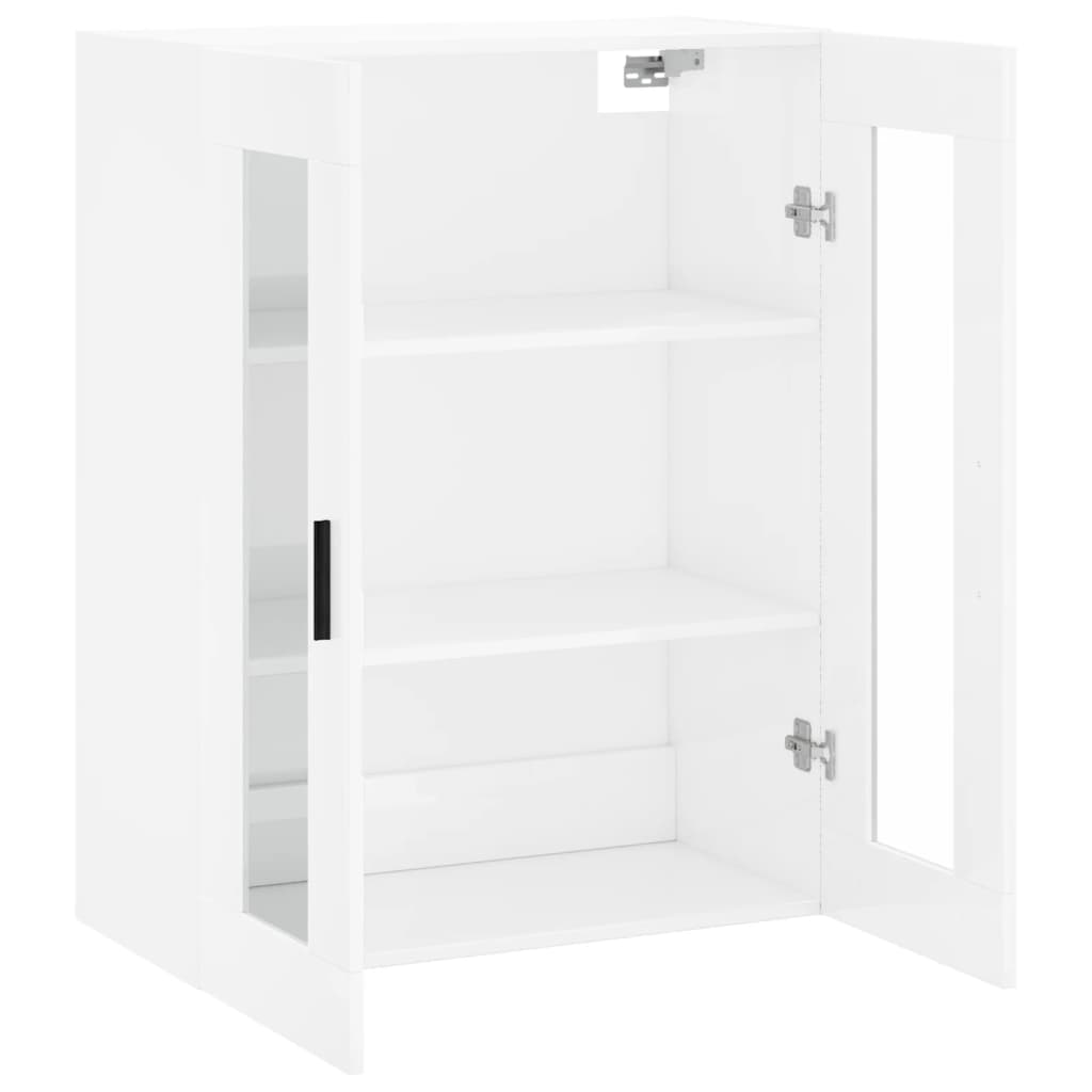 Wandschrank Hochglanz-Weiß 69,5x34x90 cm