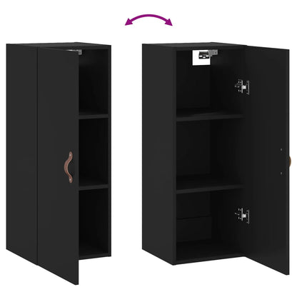 Wandschrank Schwarz 34,5x34x90 cm