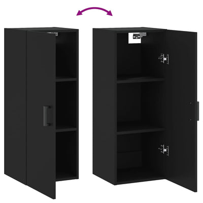 Wandschrank Schwarz 34,5x34x90 cm