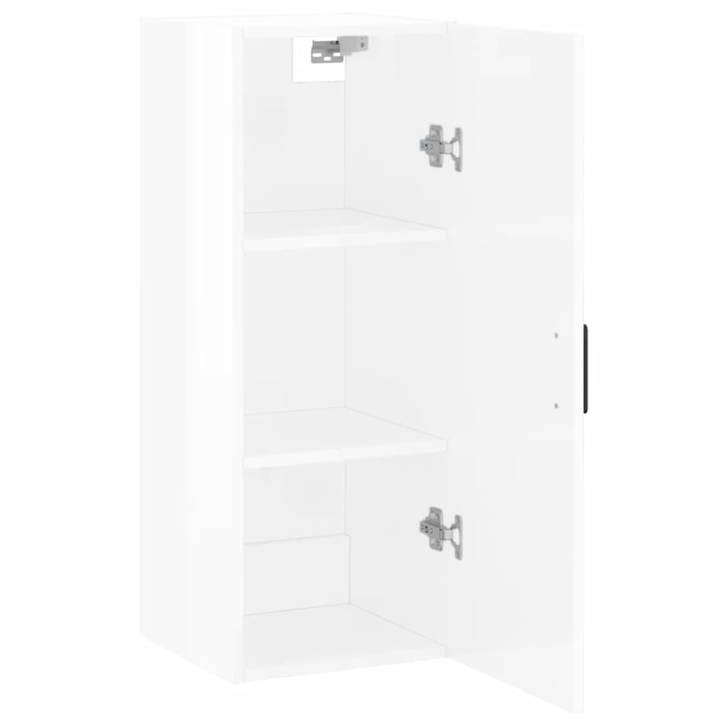 Wandschrank Hochglanz-Weiß 34,5x34x90 cm