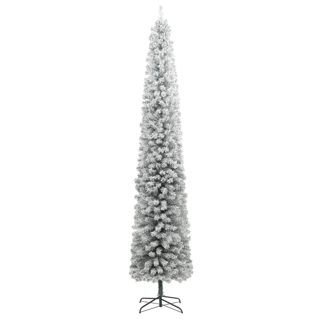 Weihnachtsbaum Schlank mit Ständer Beschneit 270 cm PVC