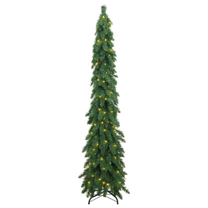 Künstlicher Weihnachtsbaum mit Beleuchtung 130 LEDs 210 cm