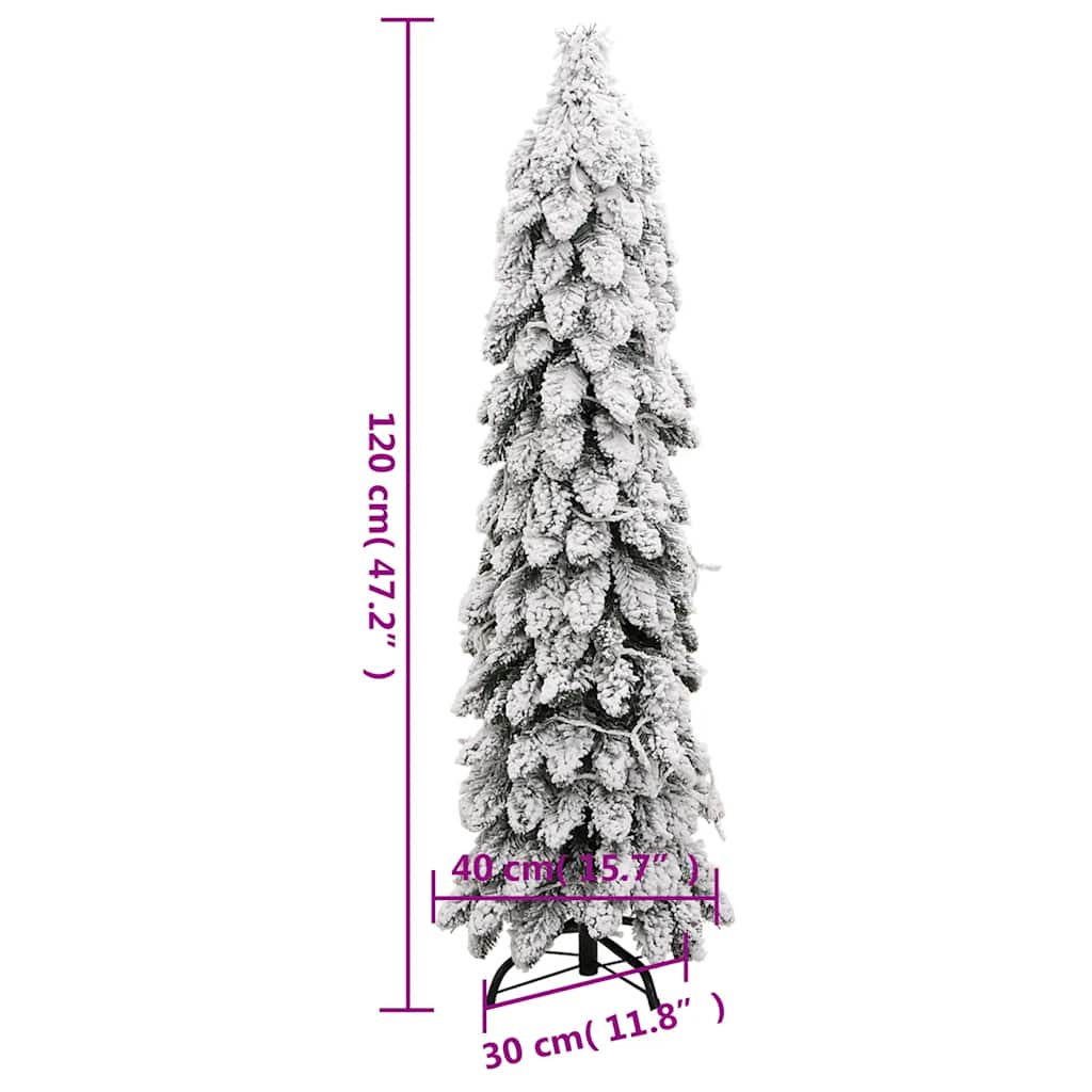Künstlicher Weihnachtsbaum Beleuchtung & Schnee 60 LEDs 120 cm