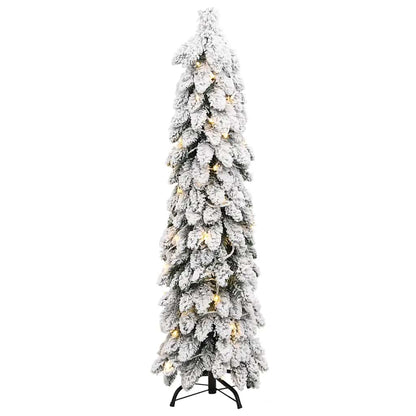 Künstlicher Weihnachtsbaum Beleuchtung & Schnee 60 LEDs 120 cm