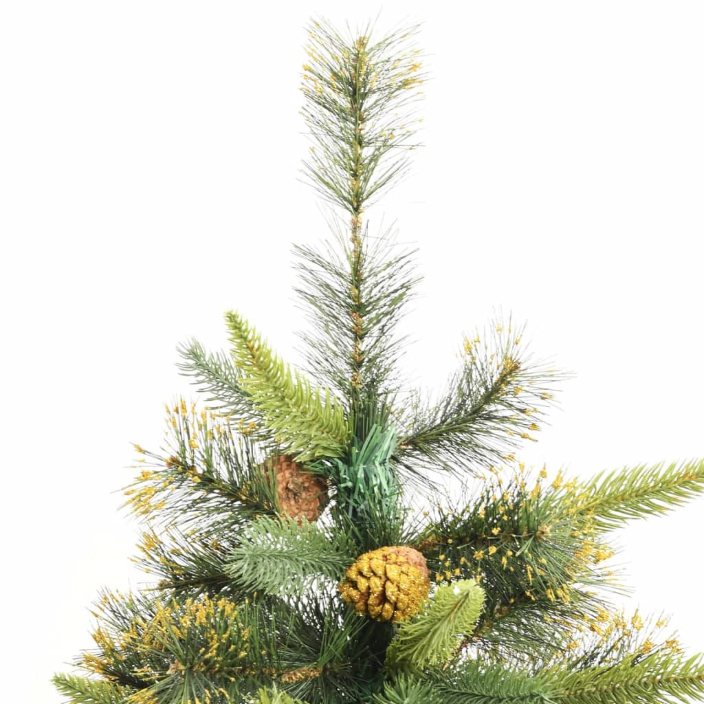 Künstlicher Weihnachtsbaum Klappbar mit Zapfen 180 cm