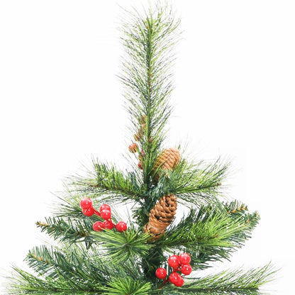 Künstlicher Weihnachtsbaum Klappbar mit Zapfen & Beeren 120 cm