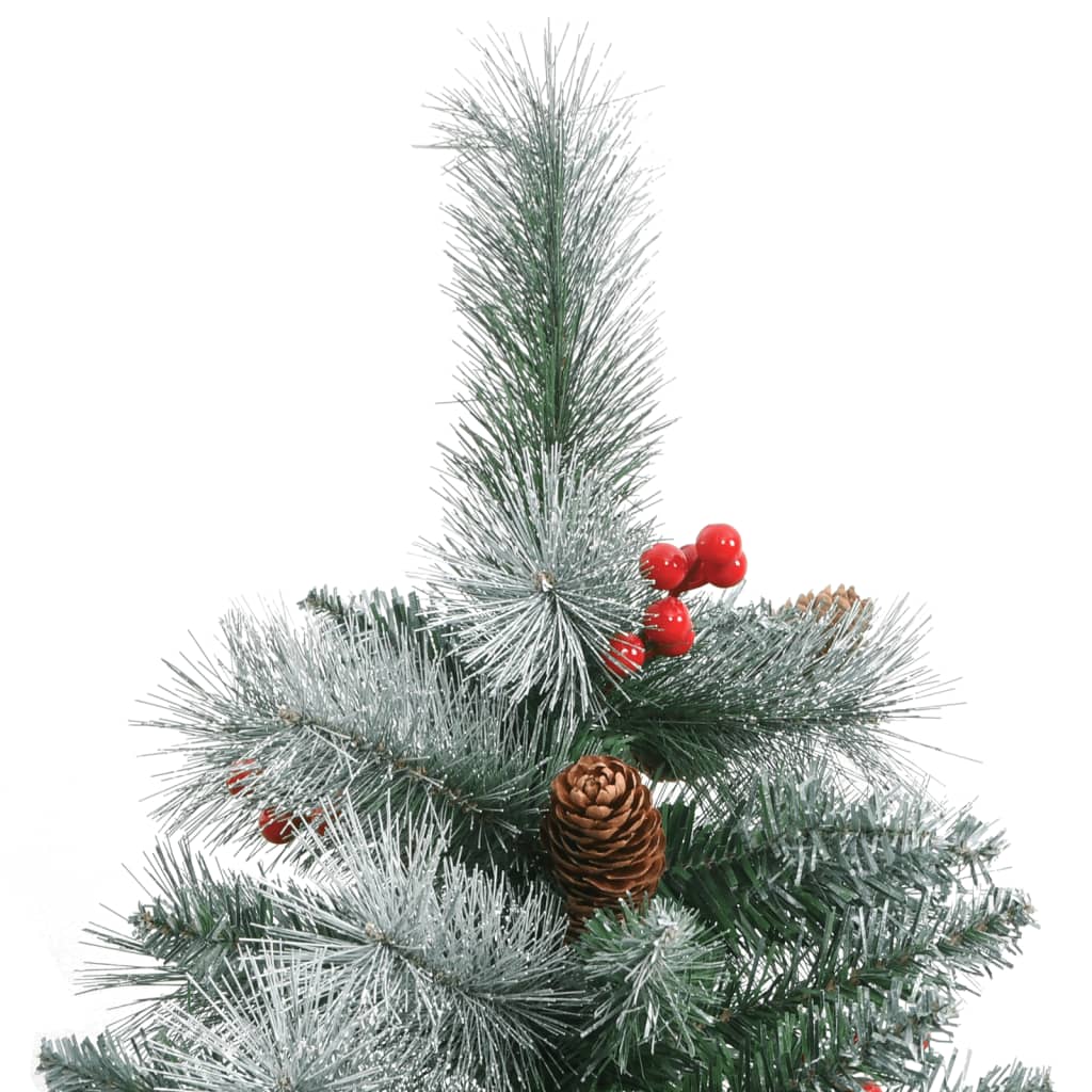 Künstlicher Weihnachtsbaum Klappbar mit Zapfen & Beeren 210 cm