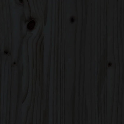 Kinderbett Schwarz 80x160 cm Massivholz Kiefer