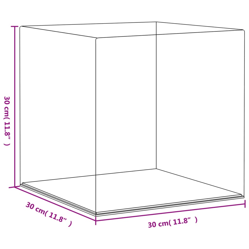 Vitrine Transparent 30x30x30 cm Acryl