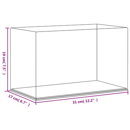 Vitrine Transparent 31x17x19 cm Acryl