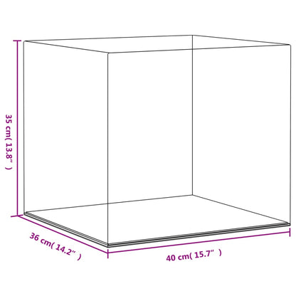 Vitrine Transparent 40x36x35 cm Acryl