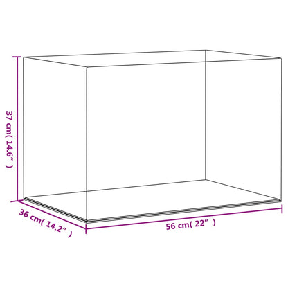 Vitrine Transparent 56x36x37 cm Acryl