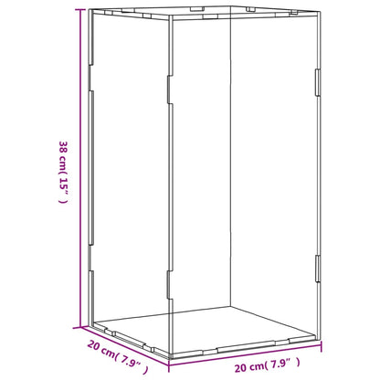 Vitrine Transparent 20x20x38 cm Acryl