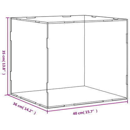 Vitrine Transparent 40x36x35 cm Acryl