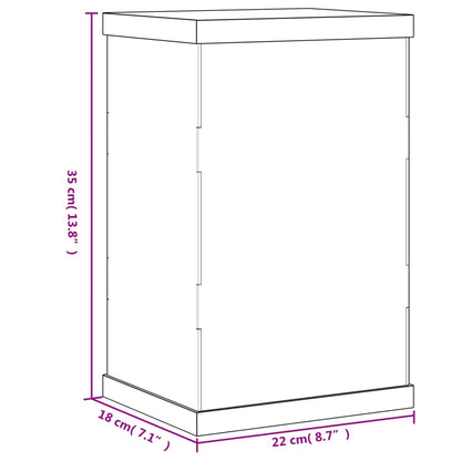 Vitrine Transparent 22x18x35 cm Acryl