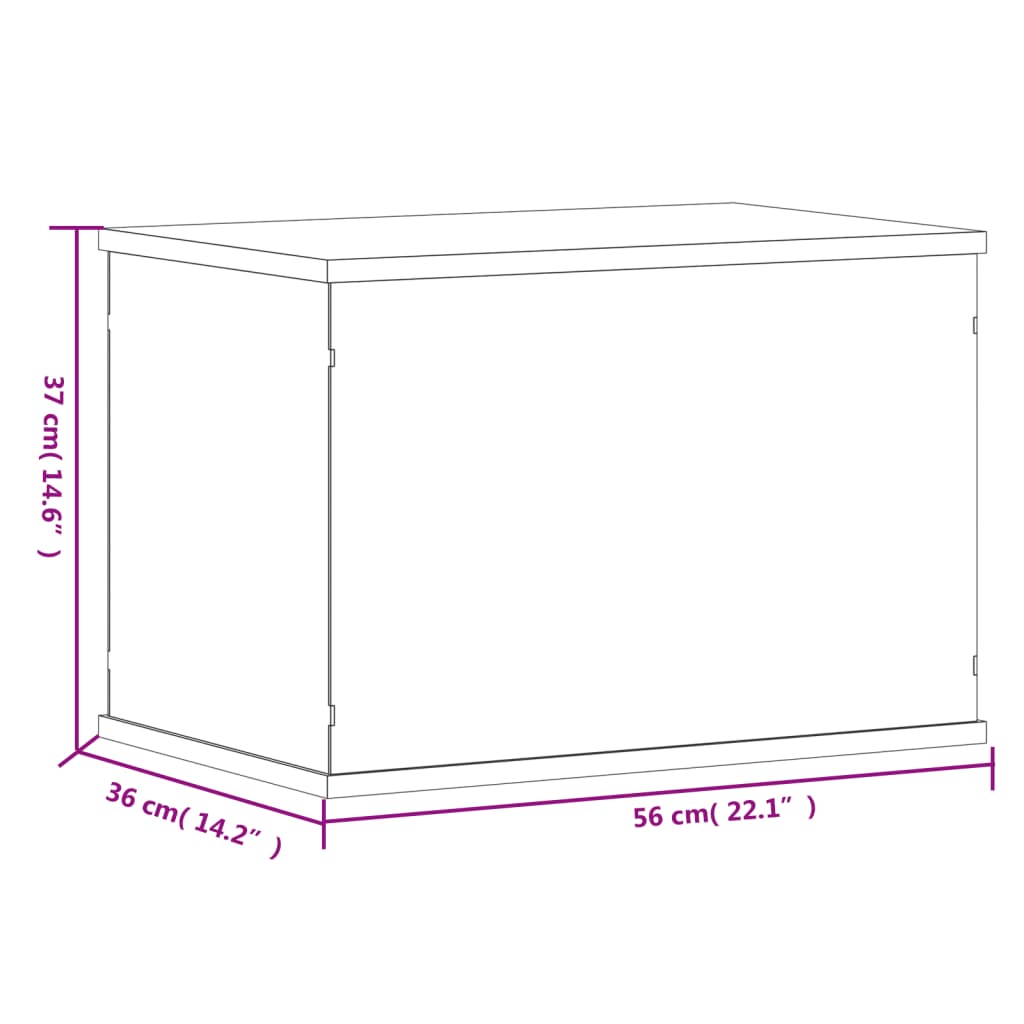 Vitrine Transparent 56x36x37 cm Acryl