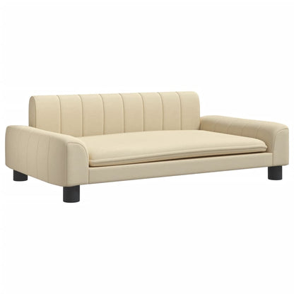 Kindersofa Creme 90x53x30 cm Stoff