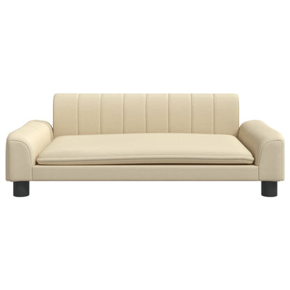 Kindersofa Creme 90x53x30 cm Stoff