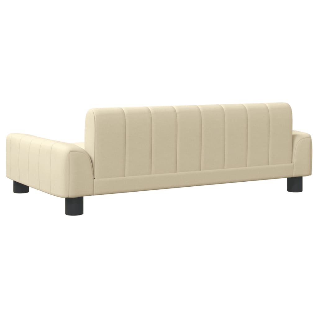 Kindersofa Creme 90x53x30 cm Stoff