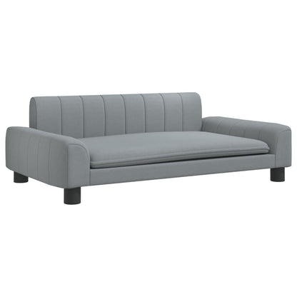 Kindersofa Hellgrau 90x53x30 cm Stoff