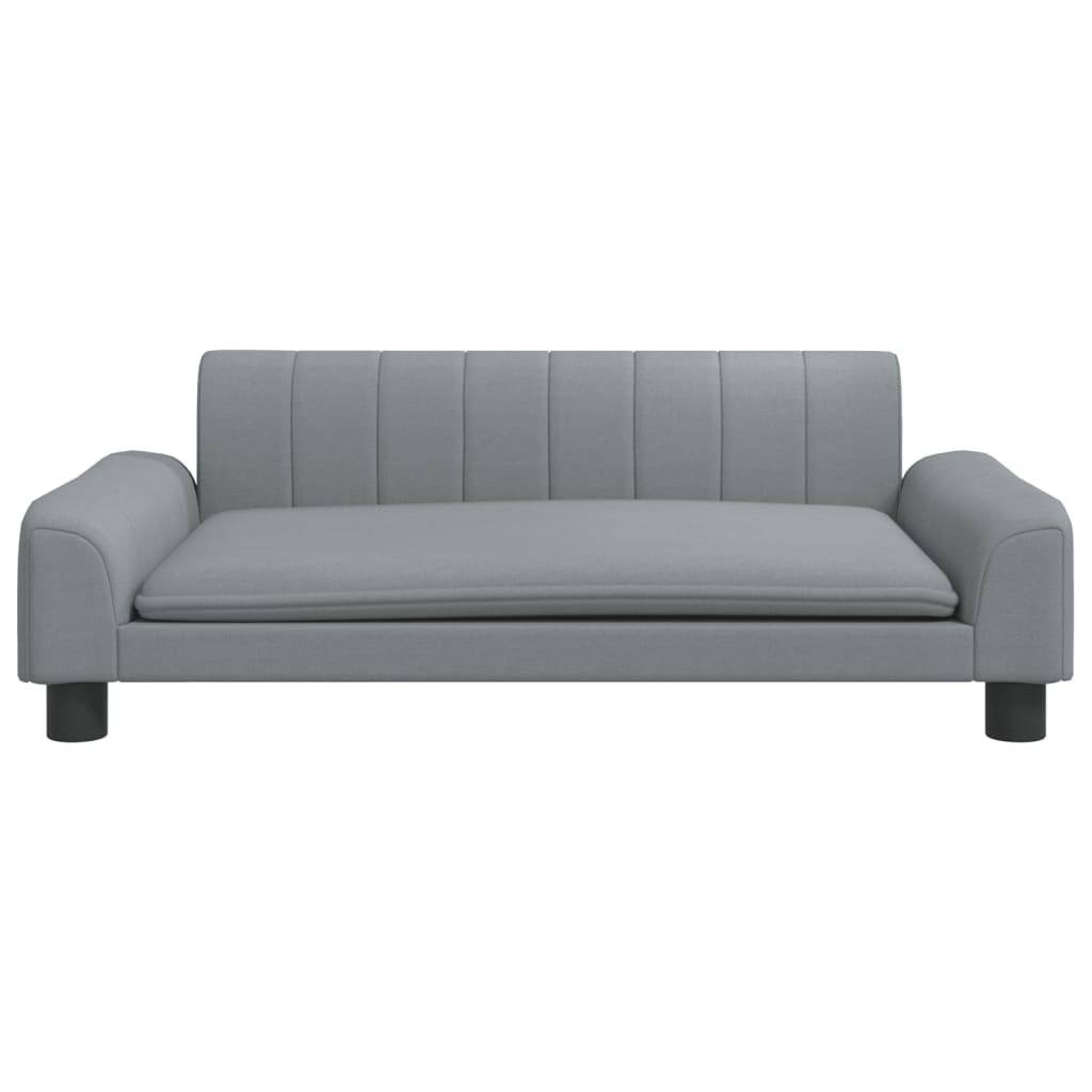 Kindersofa Hellgrau 90x53x30 cm Stoff