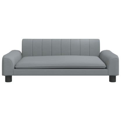 Kindersofa Hellgrau 90x53x30 cm Stoff