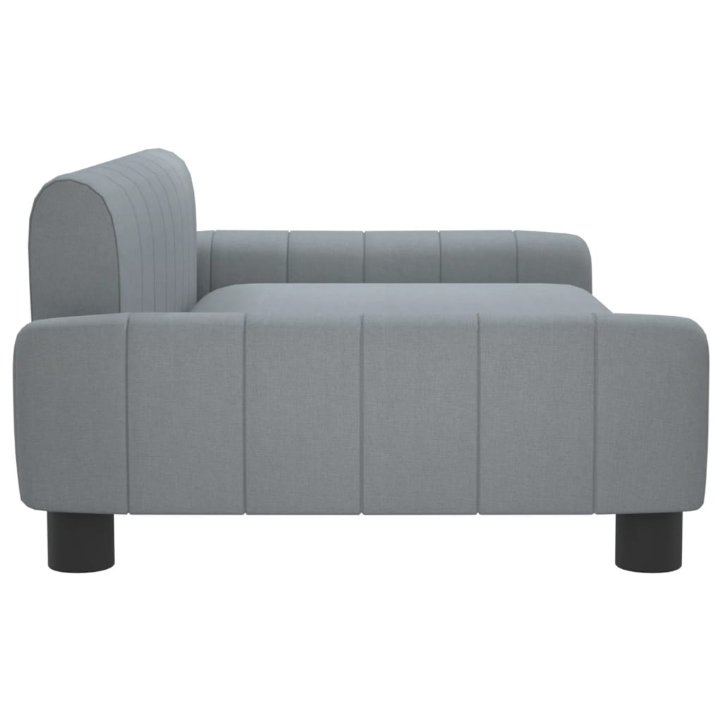 Kindersofa Hellgrau 90x53x30 cm Stoff