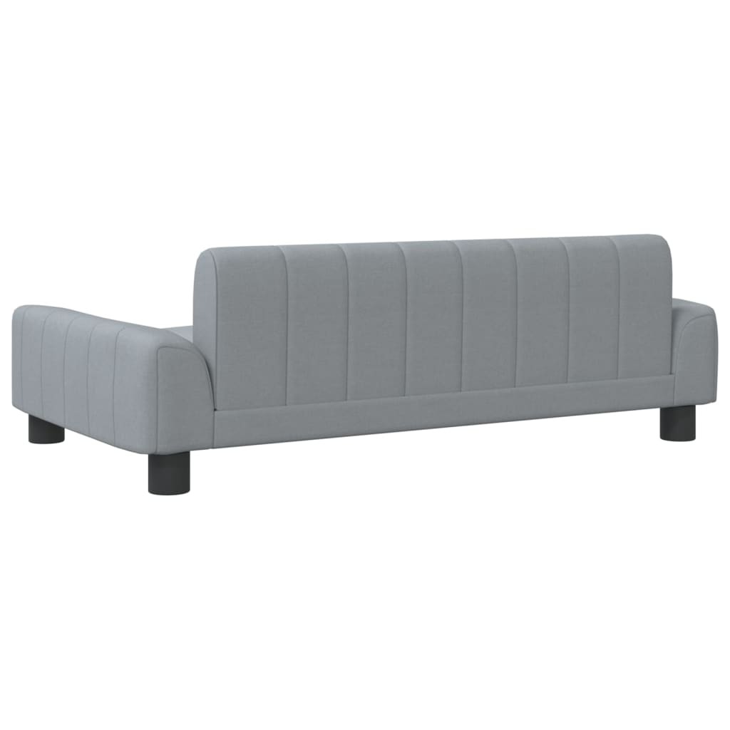 Kindersofa Hellgrau 90x53x30 cm Stoff