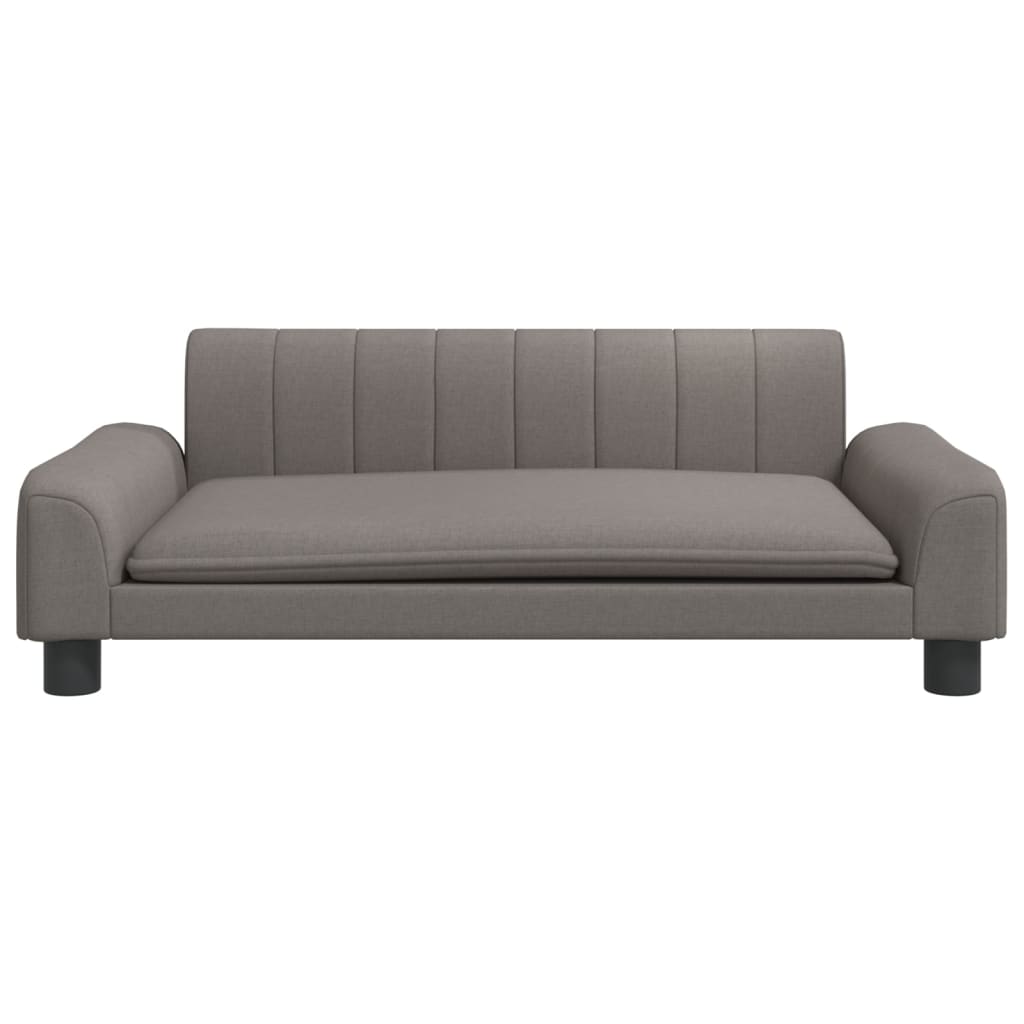 Kindersofa Taupe 90x53x30 cm Stoff