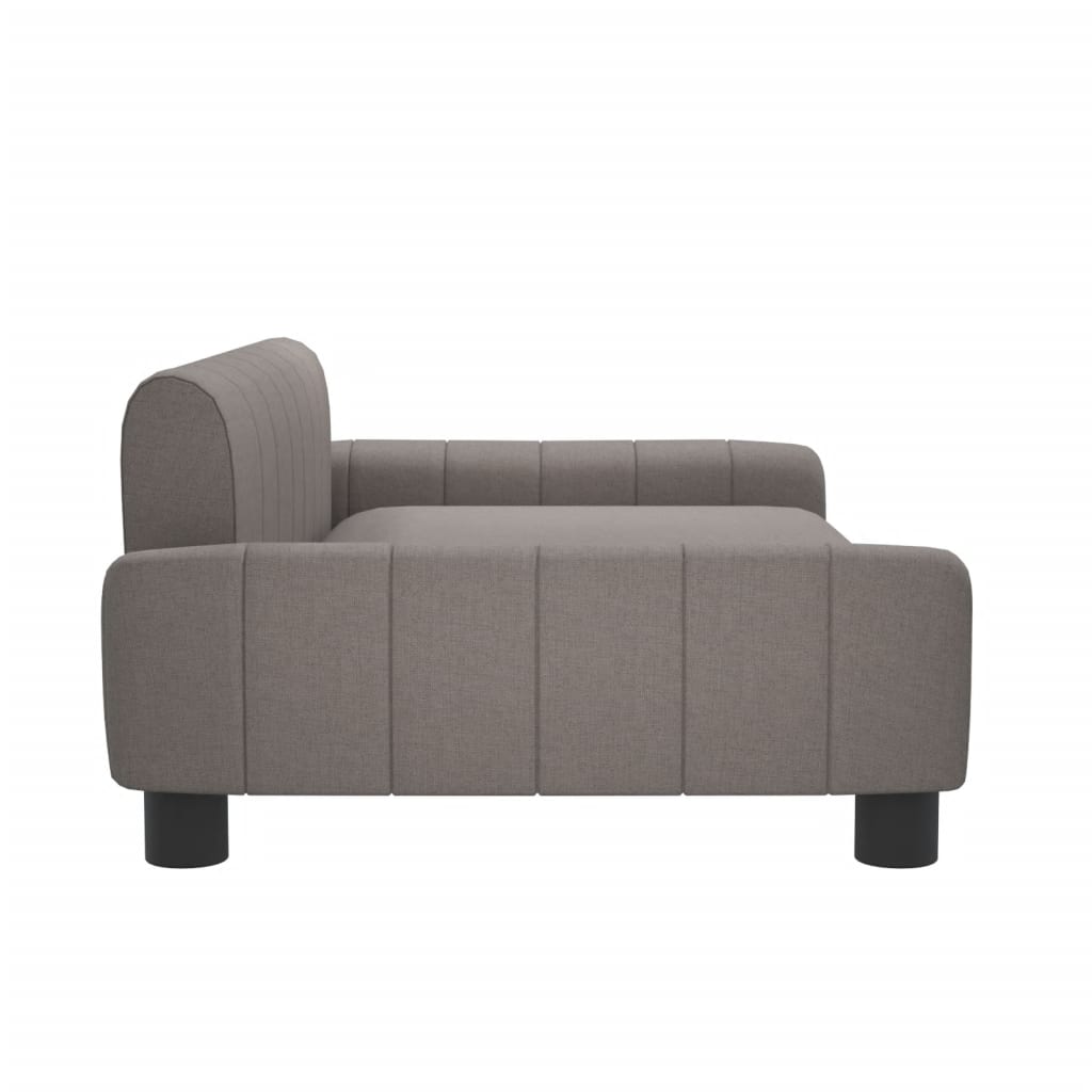 Kindersofa Taupe 90x53x30 cm Stoff