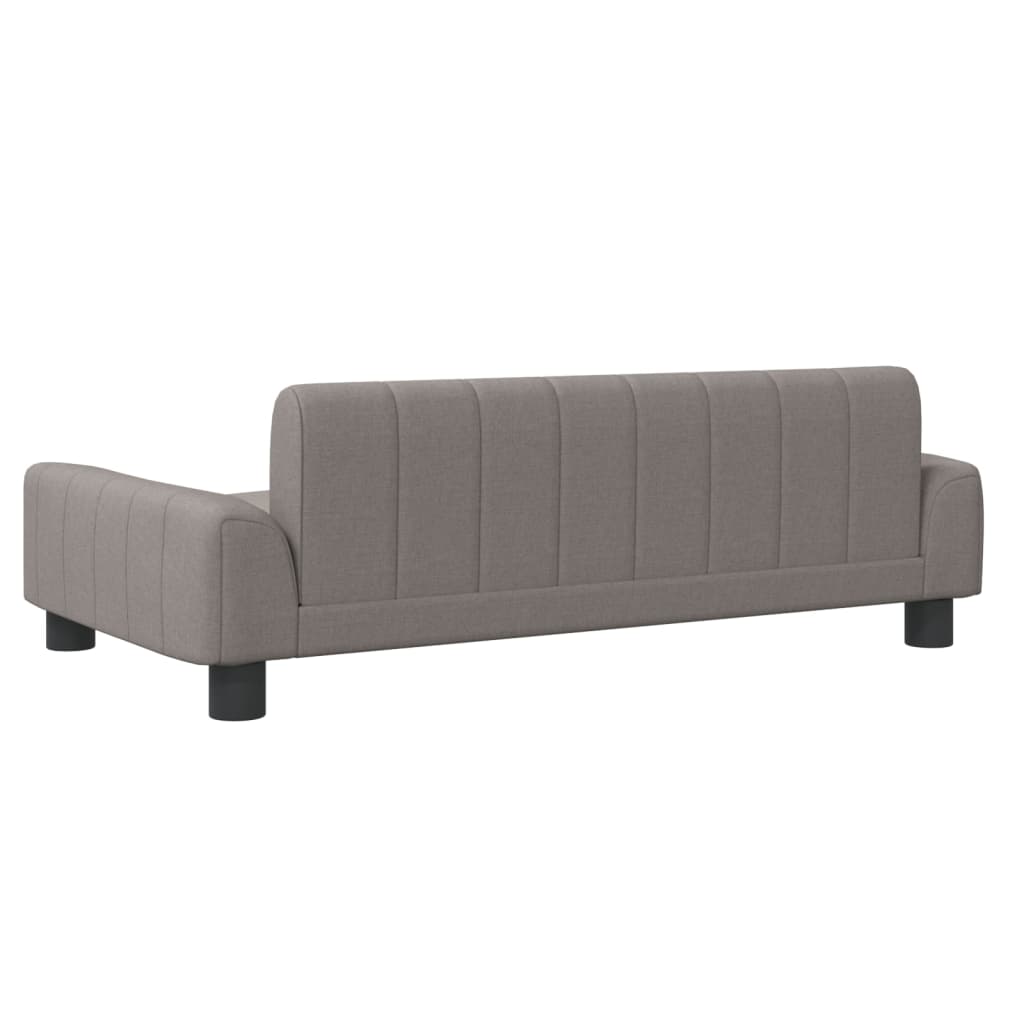 Kindersofa Taupe 90x53x30 cm Stoff