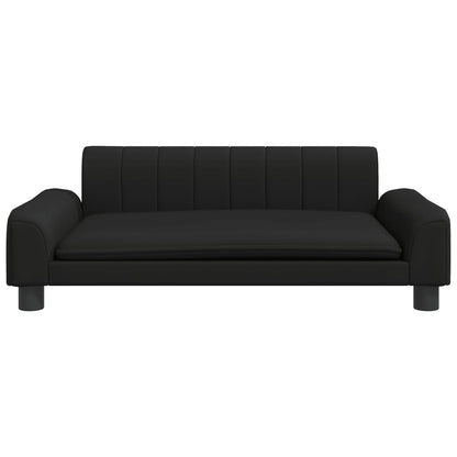 Kindersofa Schwarz 90x53x30 cm Kunstleder