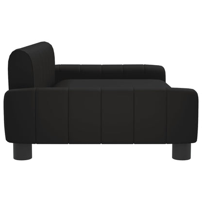 Kindersofa Schwarz 90x53x30 cm Kunstleder